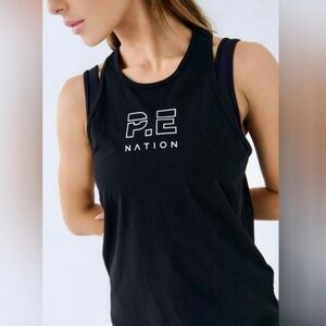 P.E NATION BLACK ENDURANCE TANK Size Medium